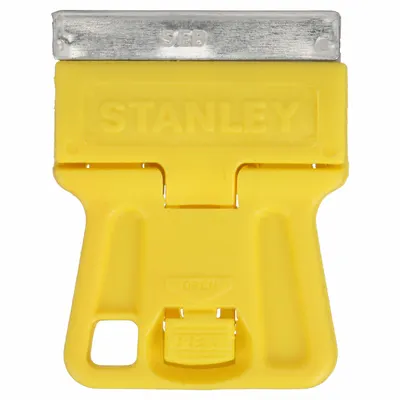 STANLEY Scraper: Bld. Mat. Carbon Steel, Hdl. Mat. Plastic, Stiff - Razor Scrapers