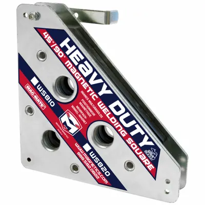 MAG-MATE Magnetic Welding Square: 45°_90° - Quick-Release 45/90-Degree Welding Magnets