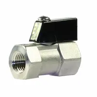 USA INDUSTRIALS Manual Two-Way Ball Valve: 1/4 in, 304 Stainless Steel, Straight Valve Body, Wedge (MPN ZUSA-VLV-68)