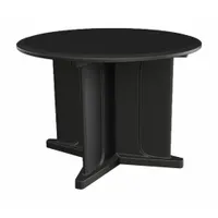 CORTECH Table: 29 in Overall Ht, 48 in Overall Dia, No Game Top, Ballast Accepted, Black, ISO 22196 (MPN 66751BK)