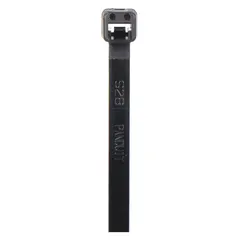 Black nylon cable tie with 11 1/2 in nominal length and 0.19 in width, rated for outdoor use. Secures bundles up to 3 in diameter. Suitable for general wire and cable bundling in indoor and outdoor environments.