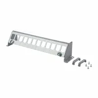 METZ CONNECT Patch Panel: Rail, Aluminum Zinc Sheet, 45° Mounting Angle, 12 Ports, Unequipped (MPN 130927-1200-E)