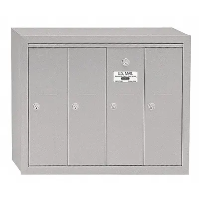 SALSBURY INDUSTRIES Mailbox: 4B+, 4 Doors, Vertical, 19 in H x 24 3/4 in W x 7 1/2 in D, Surface Mounting - Multi-Unit Mailboxes