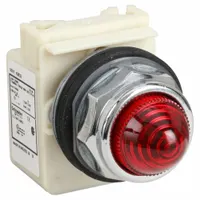 SCHNEIDER ELECTRIC Pilot Light: 30 mm Panel Mounting Size, Red, Incandescent, 9001K Series (MPN 9001KP38R9)