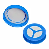 Erlenmeyer Flasks: 106.5 mm Dia, Blue, Polypropylene, Unlined, 12-106.5 mm Screw Closure Size (MPN F4069)