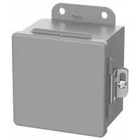 HOFFMAN Enclosure: Steel, 4 in x 4 in x 3 in, NEMA 12/13, Solid Cover, Hinged (MPN A404CH)