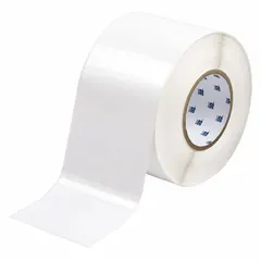 This 3 in x 4 in polyester label roll features a white gloss finish and permanent adhesive. Designed for use with Brady IP Series printers, it is suited for industrial identification and labeling tasks such as asset tagging, cable marking, and equipment labeling.