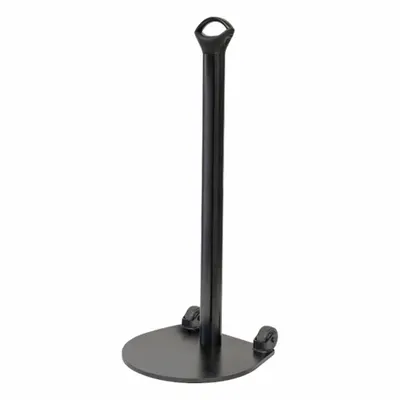 MODUS Belt Barrier Post: Wheeled, 40 in Post Ht, Black, Aluminum, Nonfillable Base - Flat-Base Receiver Posts for Retractable Belt Barriers