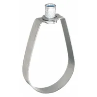 Swivel Loop Hanger: Zinc-Plated Steel, For 1 1/4 in Pipe, For 3/8 in Threaded Rod (MPN 0500301734)