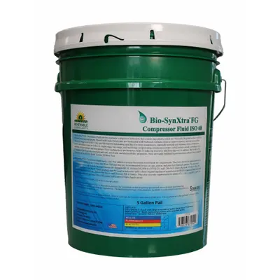 RENEWABLE LUBRICANTS Compressor Oil: 5 gal, Pail, 30 SAE Grade, 68 ISO Viscosity Grade - Air Compressor Oils