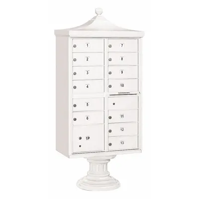 SALSBURY INDUSTRIES Cluster Box Unit: CBU, 14 Doors, Horizontal, 71 3/4 in H x 31 in W x 18 1/2 in D - Multi-Unit Mailboxes
