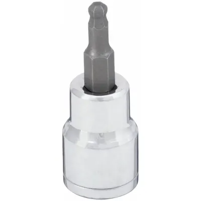 WESTWARD Socket Bit: 3/8 in Drive Size, Hex Tip, 1/4 in Tip Size, 1 7/8 in Overall Lg - Ball-End Hex Bit Sockets