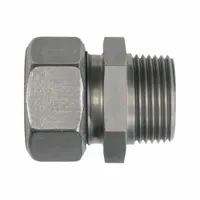 BRENNAN INDUSTRIES Compression Tube Straight: 6 mm OD x 2 mm OD x 1/8 in Pipe Size, Steel, Rigid (MPN D7404-L06-02)