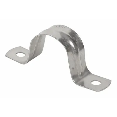 CALBRITE Conduit & Pipe Strap Clamp, Two-Hole: 2 1/2 in Trade Size, 316 Stainless Steel - Surface Mount Clamps for Conduit & Pipe