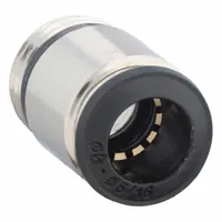AIGNEP USA Push-Fit Adapter Fitting: 8 mm OD x 1/4 in Pipe Size, Brass, 7/8 in Overall Lg, 5 PK (MPN 50010N-8-1/4-PK5)