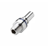 Quick Connection Coupling: Straight, 1/4 in Pipe Size, Cool Blue, Quick Disconnect/Threaded, Brass (MPN LQ4D24004BLU)
