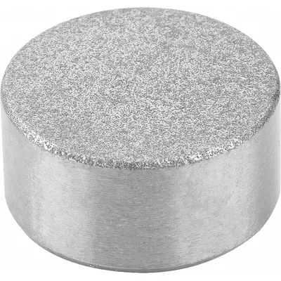 KIPP Rear-Mount Insert w/Diamond Face: 10 mm Dia, M5, 12 mm Ht, Abrasive Grit - Rear-Mount Stainless Steel Inserts with Abrasive Diamond Face