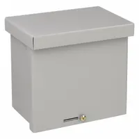 WIEGMANN Enclosure: Steel, 6 in x 6 in x 4 in, 3R, Solid Cover, Screw On, Included, Painted (MPN RSC060604)
