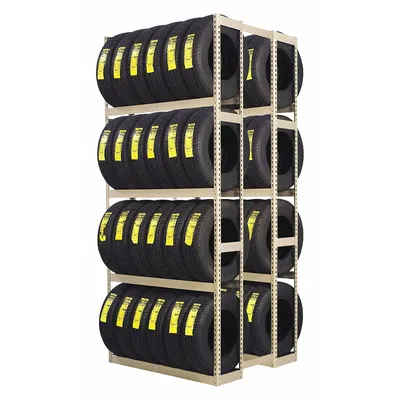 TENNSCO Double-Sided Rivet-Connect Standalone Tire Rack ZDT-60120S - Double-Sided Rivet-Connect Standalone Tire Racks