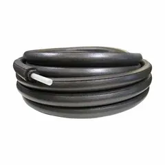 Pre-insulated PEX Type A tubing for general plumbing applications requiring heat retention and freeze protection. The 7.9 R-value insulation reduces heat loss in hot-water lines. Suitable for residential and commercial hydronic systems, radiant heating, and domestic water supply. Supplied in a 100 ft coil.