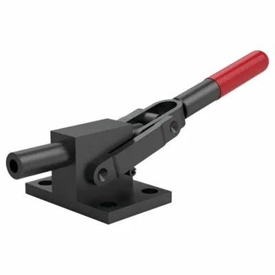 DE-STA-CO Straight-Line Action Clamp: Flange Base Mounting, Std Horizontal Handle - Standard Straight-Line Toggle Clamps