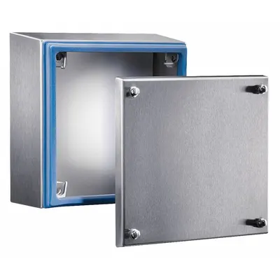 RITTAL Enclosure: 304 Stainless Steel, 6 in x 6 in x 3 in, NEMA 1/12/13/3/3X/4/4X - Stainless Steel Enclosures