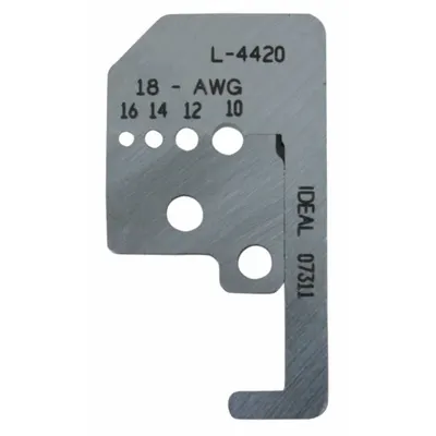 IDEAL Replacement Blade Set: 25/32 in Overall Lg, Steel, Less than 6 in, 10F549 - Wire Stripper Replacement Blades
