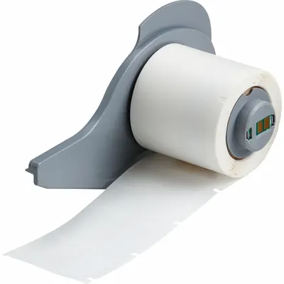 BRADY Wraparound Label: 1 1/2 in x 1 in, 1 in, Polyvinyl Fluoride, White (Matte) - Brady Precut Label Rolls