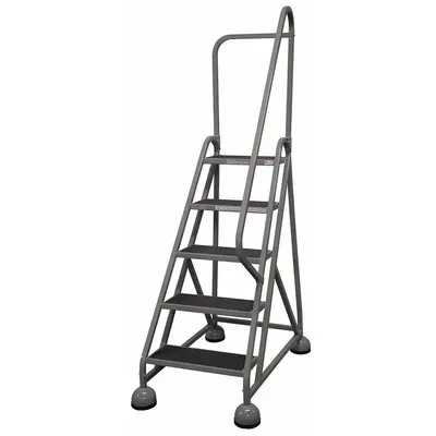 COTTERMAN Rolling Ladder: 3.8 ft Platform Ht, Partially Assembled, Steel - Steel Ultra-Stable Weight-Actuated Ladders