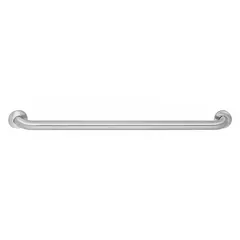 Straight wall grab bar with 24-inch length and 1 1/2-inch diameter. Constructed from textured stainless steel for secure grip. Used in commercial bathrooms, healthcare facilities, and accessible environments to provide support and stability.
