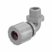 Liquid Tight Cord Connector: Nylon, 1/2 in MNPT, 0.19 in to 0.25 in, Gray (MPN NHC1021CR)