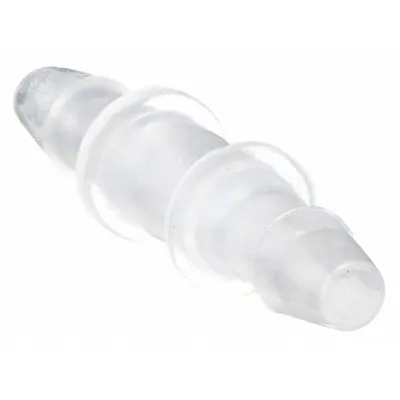 ELDON JAMES Barbed Fitting Coupling: 1/16 in ID x 1/16 in ID Fitting Size, Barbed, PVDF - Standard PVDF Barbed Tube Fittings