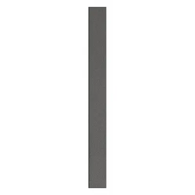 ASI GLOBAL PARTITIONS Partition Column: Plastic Polymer, Pebble, Black, 82 in Ht, 8 in Wd - Pilasters for Bathroom Partitions