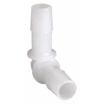 ELDON JAMES Barbed Fitting Elbow: 1/2 in ID x 1/2 in ID Fitting Size, Barbed, PVDF - Standard PVDF Barbed Tube Fittings