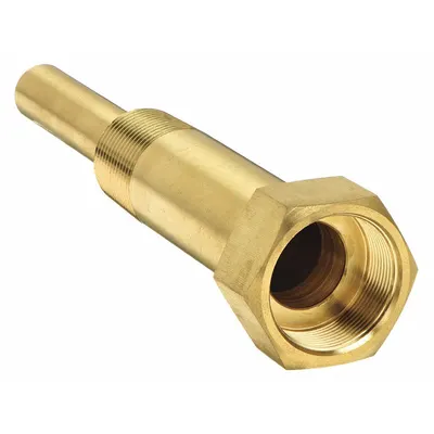 OEM Threaded Thermowell: Brass - Stepped-Shank Threaded Thermowells