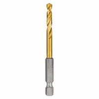 MILWAUKEE Hex Shank Drill Bit: 3/16", 135° Split Point, TiN-Coated HSS, Impact Rated (MPN 48-89-4609)