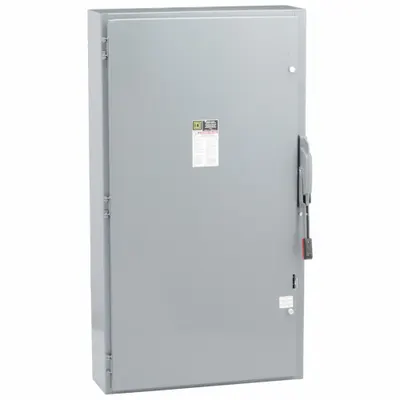 SQUARE D Safety Switch: Fusible, 400 A, Three Phase, 240V AC, Galvanized Steel - Fusible Safety Switches