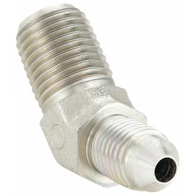 AEROQUIP Hydraulic Hose Adapter: 1/4 in x 1/4 in Fitting Size, Male x Male, NPTF x JIC - NPTF-to-JIC Steel Hydraulic Hose Adapters