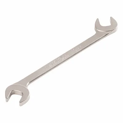 TEKTON Open End Wrench: Chromium Molybdenum Steel, Satin, 10 mm Head Size, 5 in Overall Lg - Metric, Double End, Open End Wrenches