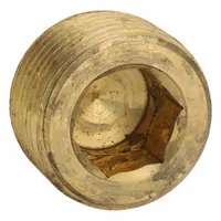 PARKER Plug: Plug, 3/4 in, NPT Threaded, 1,000 psi, 5/8 in Lg, C37700 Brass (MPN 219P-12)