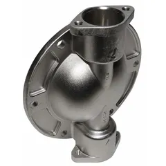 This stainless steel fluid chamber is a replacement out chamber for NDP Series diaphragm pumps. It houses process fluids and helps maintain leak-free operation in industrial transfer, filtration, and chemical handling applications.