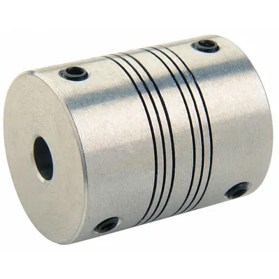 RULAND MANUFACTURING Motion Control Coupling: 3° Angular Misalignment, 6 mm Bore Dia 1, Aluminum - High-Precision Set Screw Beam Shaft Couplings