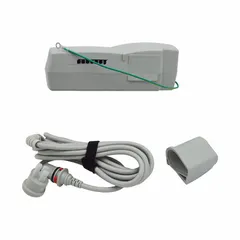 This plastic control box is designed for use in healthcare beds to manage bed positioning functions. It is compatible with Span America equipment and replaces manufacturer part number QD1000. The unit is gray in color and constructed from plastic.