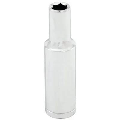 WESTWARD Socket: SAE, 3/8 in Drive Size, 9/32 in Socket Size, 6-Point, Deep, Chrome - 3/8" Drive Hand Sockets