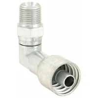 AEROQUIP Hydraulic Crimp Fitting: Steel x Steel, 90° Elbow, -4 For Hose Dash Size, NPTF x Crimp (MPN 1AA4PSB4)
