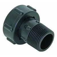 HYDRORAIN Adapter: 1" MIPT, PVC, 350 psi Max Working Pressure, 2.25 in Wd, 2.25 in Ht (MPN 03105)