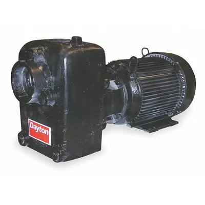 Dayton Centrifugal Pump: Self-Priming, 208-230/460V AC, 65 ft Max Head - 1-1/2 to 3 HP Self-Priming Centrifugal Pumps