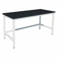 Heavy Duty Table: 24 in Overall Wd, 36 in Overall Ht, 4 ft Overall Lg, Phenolic, Petal White, Steel (MPN GRHD-4824-FP-2)