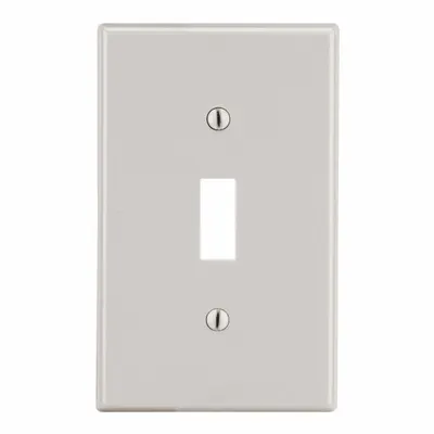 HUBBELL Wall Plate: Toggle, 1 Gang, Almond - General Purpose Wall Plates