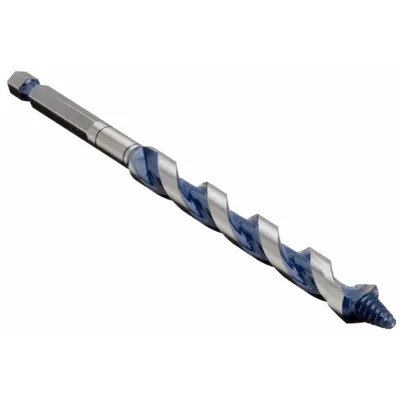 BOSCH Hybrid Drill Bit: 1/4 in Drill Bit Size, 7 1/2 in Overall Lg, Straight Shank - Hybrid Spur & Ship Auger Drill Bits